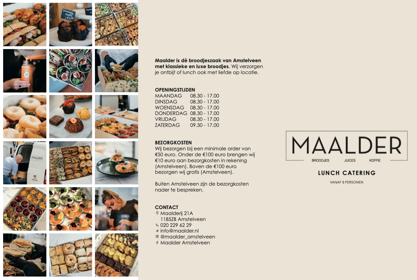 MENU MAALDER